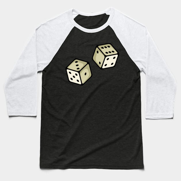 Dice Gambling Casino Baseball T-Shirt by fromherotozero